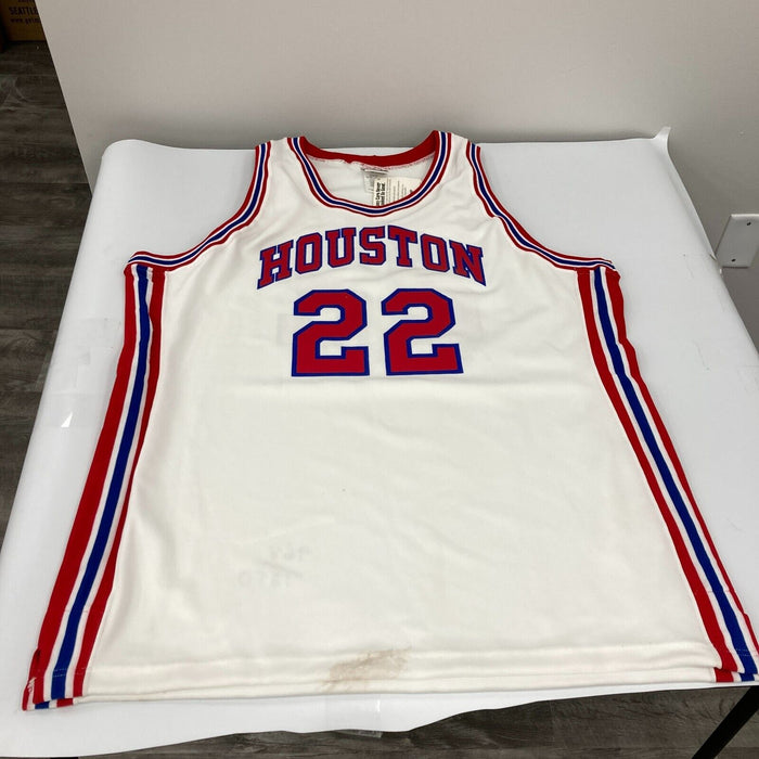 Clyde "The Glide" Drexler Signed 1983 High School Houston Cougars Jersey JSA COA