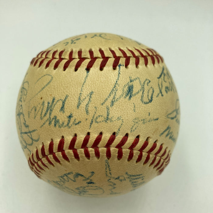 Cy Young Jimmie Foxx Tris Speaker Hall Of Fame Multi Signed Baseball Beckett COA