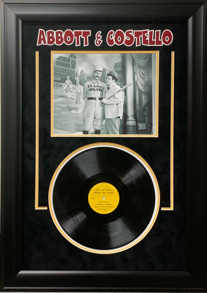 Bud Abbott & Lou Costello Signed Who's On First 1956 LP Record Framed JSA COA
