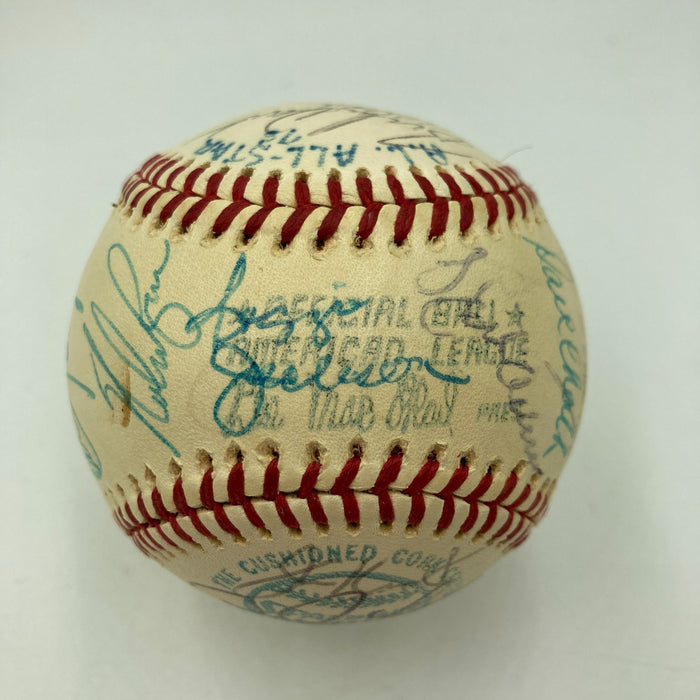 Beautiful 1975 All Star Game Team Signed Baseball Thurman Munson JSA COA