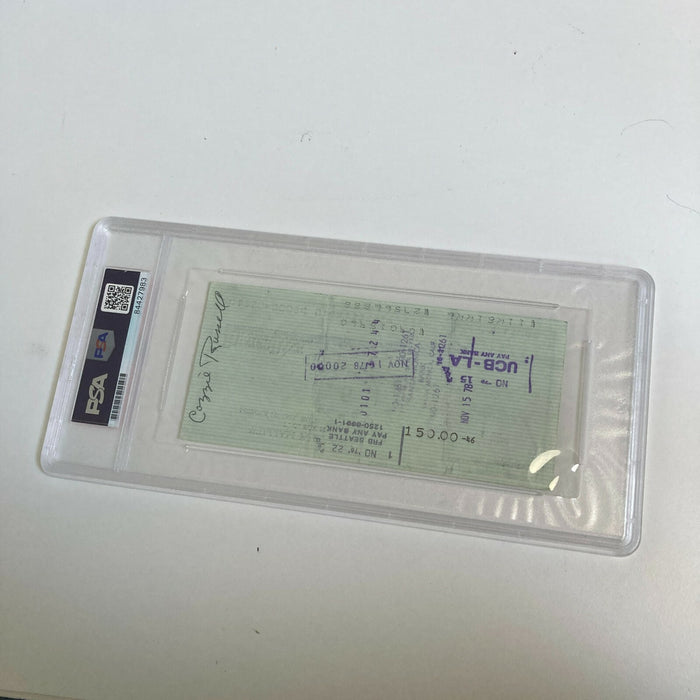 Bill Russell Signed Autographed Bank Check PSA DNA Boston Celtics HOF Legend