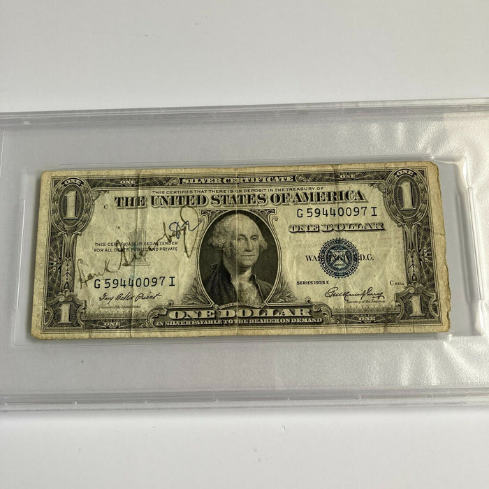 Rare 1935 Hank Greenberg Early Career Signed $1 One Dollar Bill PSA DNA