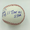 Orlando Cepeda Signed Heavily Inscribed Stat Baseball Hall Of Fame Logo JSA COA