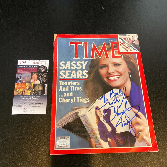 Cheryl Tiegs Signed Autographed Time Magazine With JSA COA