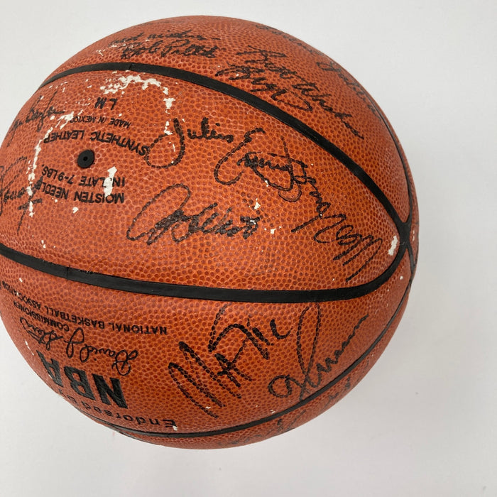 Michael Jordan Wilt Chamberlain Hall Of Fame Multi Signed Basketball Beckett COA