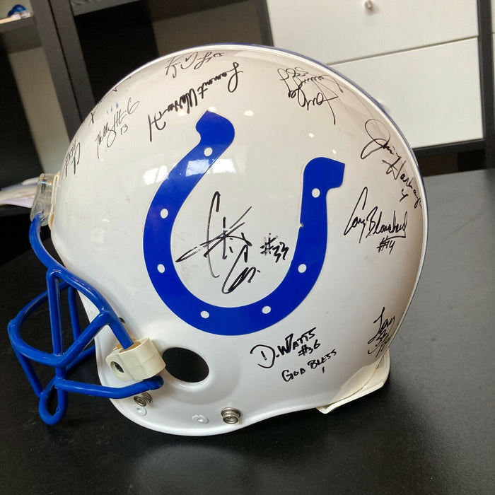 1997 Indianapolis Colts Team Signed Authentic Game Issued Helmet With JSA COA