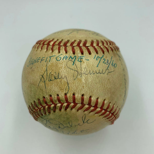 Ernie Banks Norm Cash October 23, 1960 Benefit Game Multi Signed Baseball