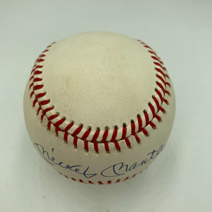 Mickey Mantle Signed American League Baseball PSA DNA Graded 10 GEM MINT