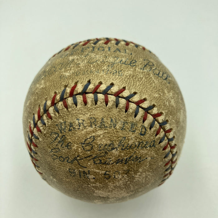 Lou Gehrig Single Signed 1925 Official American League Baseball JSA COA