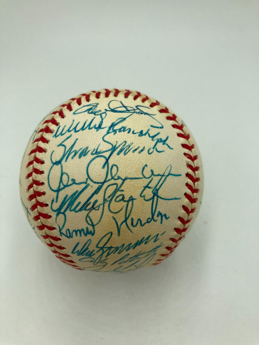 1999 NY Yankees World Series Champs Team Signed Baseball Derek Jeter JSA COA