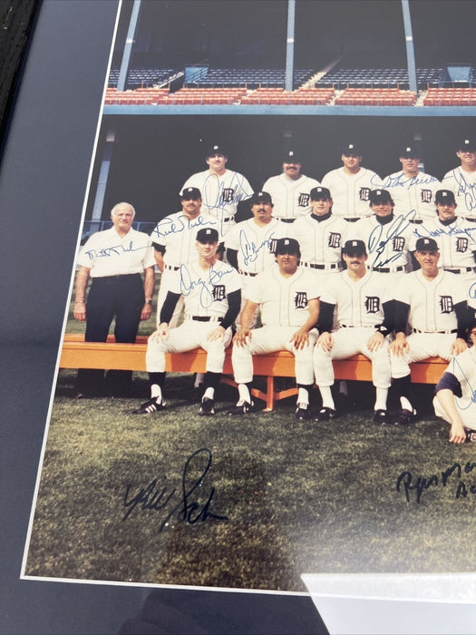 1984 Detroit Tigers World Series Champs Team Signed 16x20 Photo 35 Sigs JSA