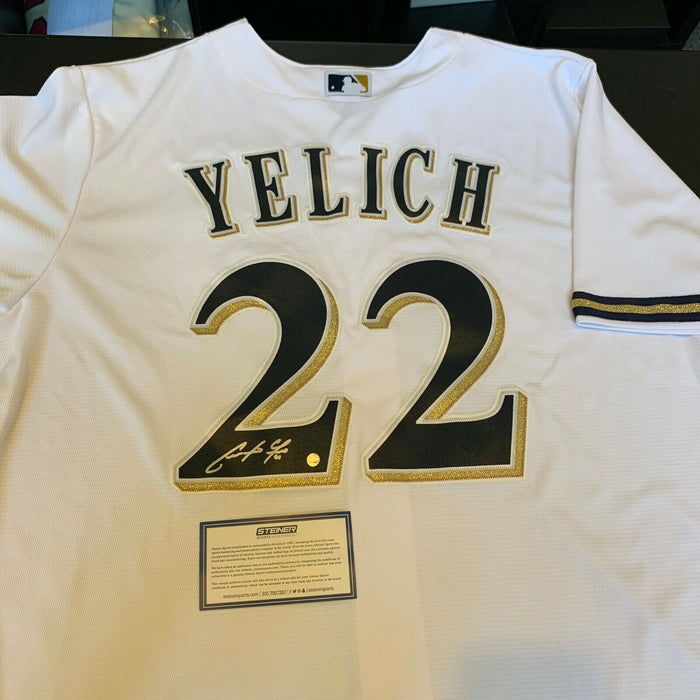 Christian Yelich Signed Authentic Milwaukee Brewers Jersey With Steiner COA