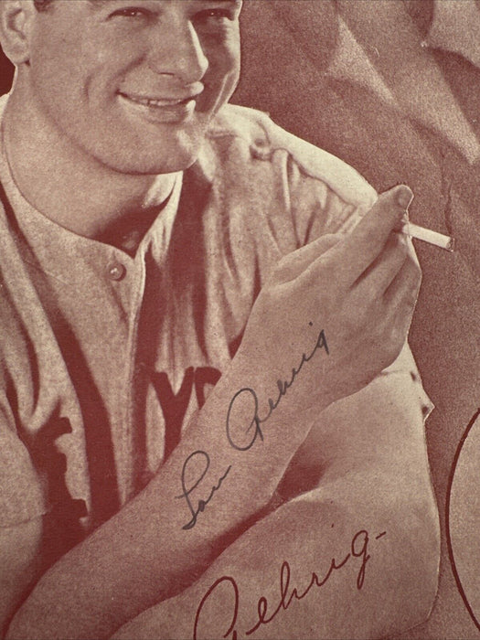 Lou Gehrig Signed 1936 Sheet Music Photo PSA DNA Graded 9 MINT