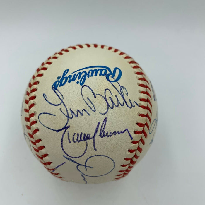 Magnificent Perfect Game Signed Baseball 16 Sigs Sandy Koufax Roy Halladay PSA