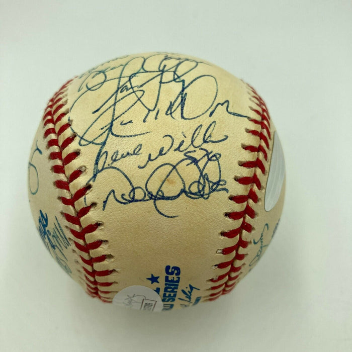 1999 Yankees Team Signed World Series Baseball Derek Jeter Mariano Rivera JSA