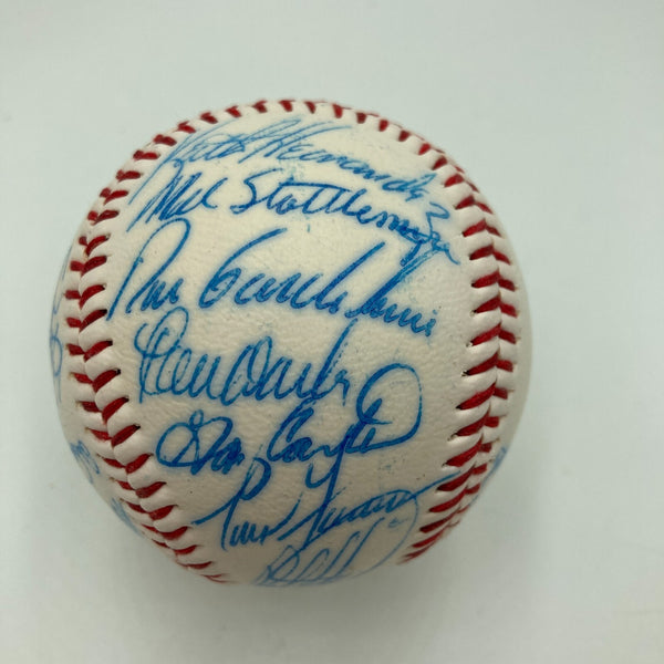 1985 - 1986 New York Mets Team Signed Baseball 28 Sigs With Gary Carter