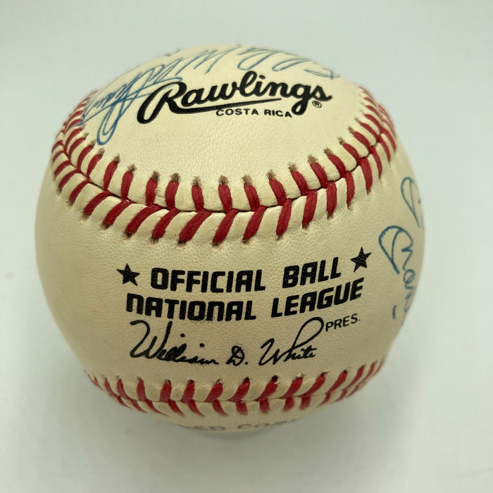 Mickey Mantle Willie Mays Hank Aaron 500 Home Run Signed Baseball PSA DNA