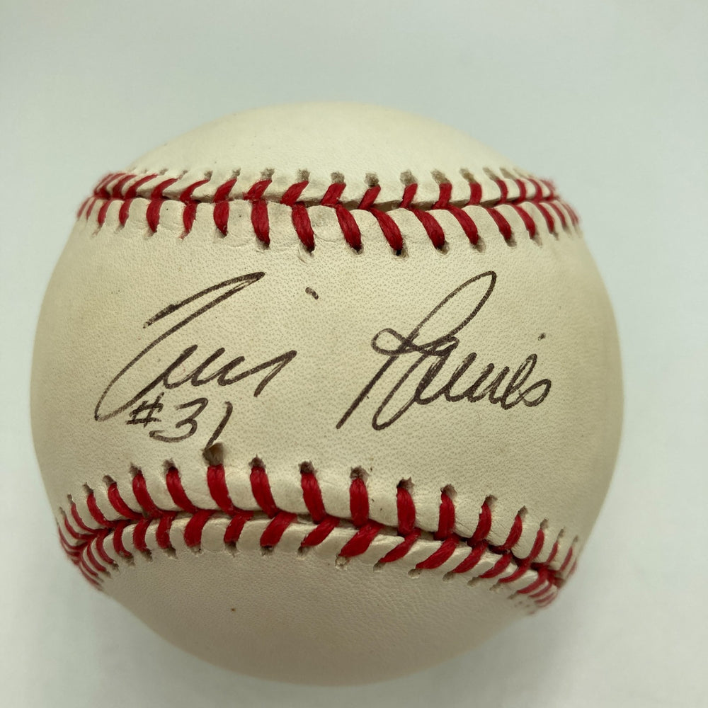 Tim Raines Signed Official 1996 World Series Baseball PSA DNA COA