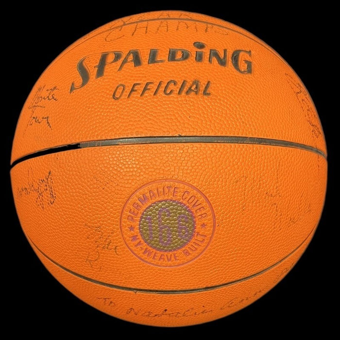 1973-74 North Carolina State Wolfpack NCAA Champs Team Signed Basketball JSA COA