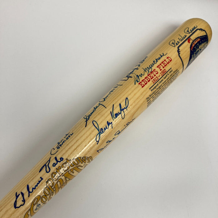 Sandy Koufax Don Drysdale Brooklyn Dodgers HOF Legends Signed Baseball Bat JSA