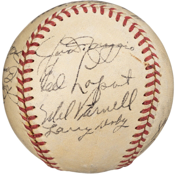 1951 All Star Game Team Signed Baseball Joe Dimaggio & Ted Williams PSA DNA COA