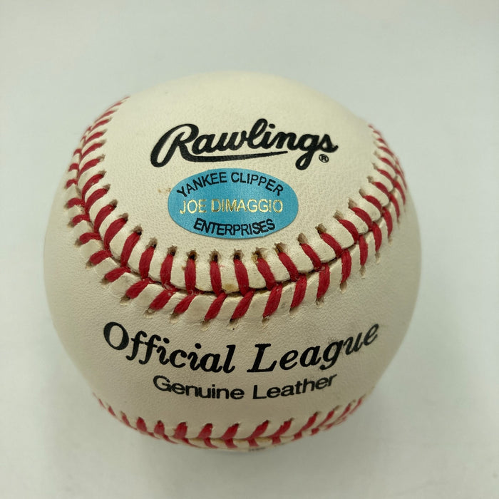 Beautiful Joe Dimaggio Signed American League Baseball PSA Graded MINT 9