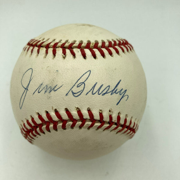 Jim Busby Signed Official American League Baseball JSA COA