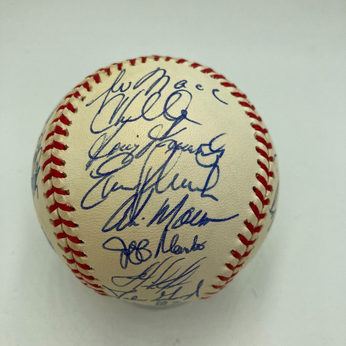 1997 Cleveland Indians AL Champs Team Signed World Series Baseball PSA DNA COA