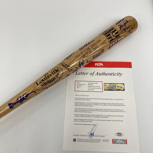 2012 Hall Of Fame Induction Multi Signed Baseball Bat 42 Sigs Sandy Koufax PSA