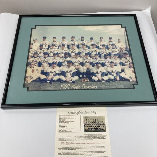 1969 New York Mets World Series Champs Team Signed 16x20 Photo Nolan Ryan JSA