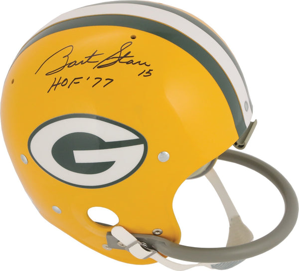 Bart Starr Hall Of Fame 1977 Signed Full Size Green Bay Packers Helmet — Showpieces Sports