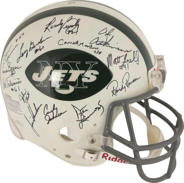 1969 New York Jets Super Bowl Champs Team Signed Authentic Game Helmet Steiner