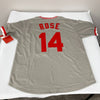 Pete Rose "Charlie Hustle Hit King 4256" Signed Cincinnati Reds Jersey JSA COA