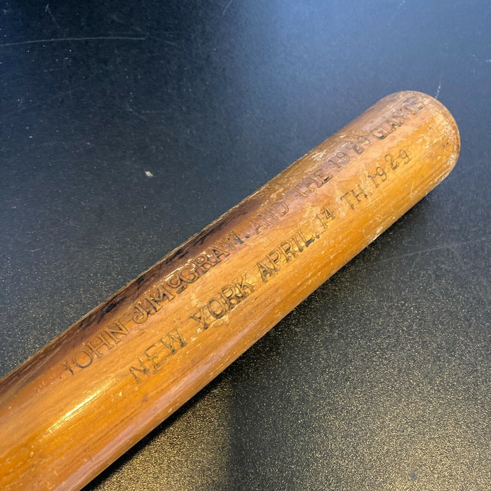 John McGraw Single Signed 1929 Spalding Baseball Bat PSA DNA COA