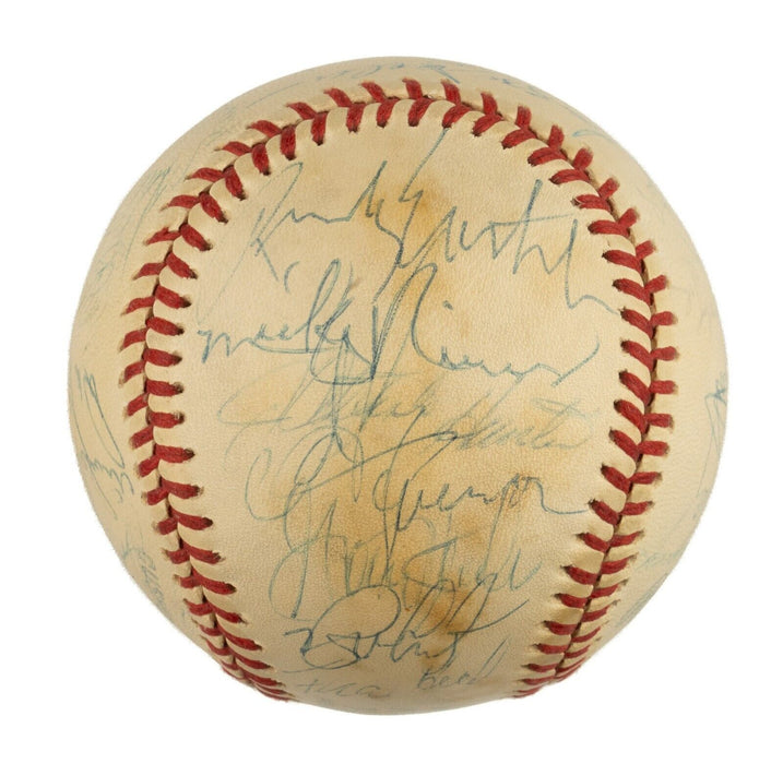 1978 New York Yankees World Series Champs Team Signed Baseball JSA COA