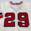 Rod Carew Twice Signed Minnesota Twins Vintage Sand-Knit Jersey JSA Certified