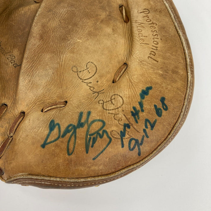 Gaylord Perry Signed Dick Dietz Game Model Glove Caught 1968 No Hitter Game JSA