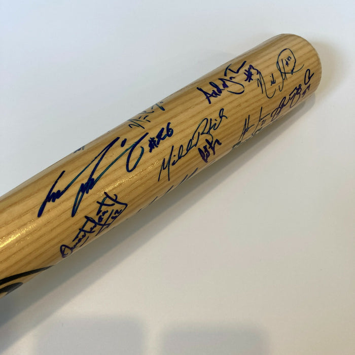 2001-02 MLB Top Prospects Multi Signed Baseball Bat With Josh Beckett
