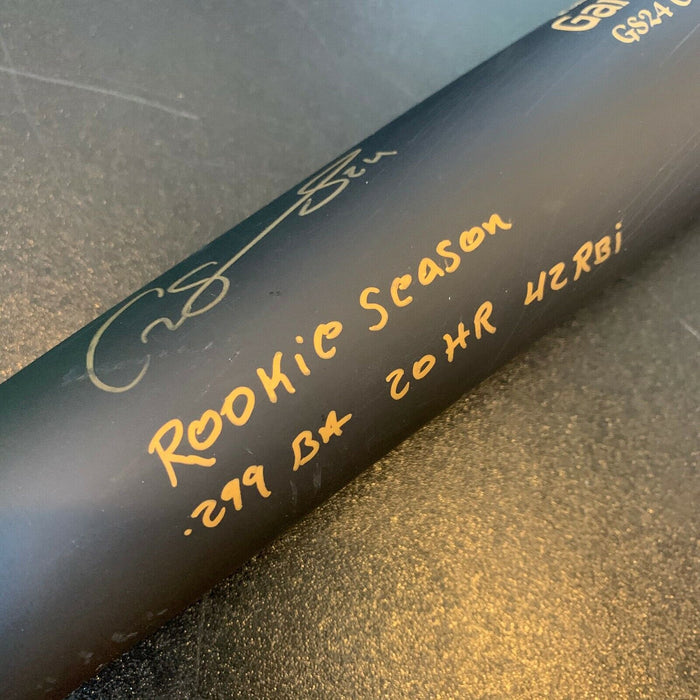 Gary Sanchez Rookie Season Signed Heavily Inscribed Game Model Bat Steiner COA