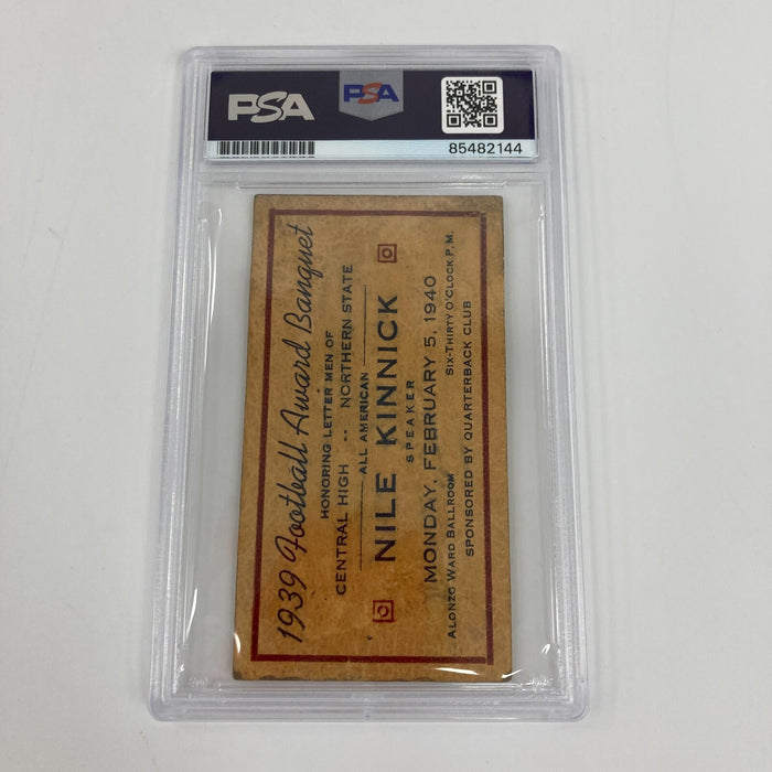 Nile Kinnick Signed 1939 Heisman Trophy Ticket PSA DNA & JSA COA RARE