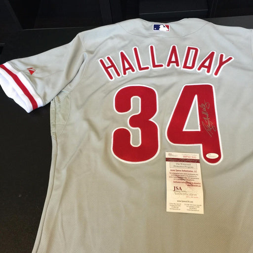 Roy Halladay Signed Authentic Philadelphia Phillies Game Model Jersey JSA COA