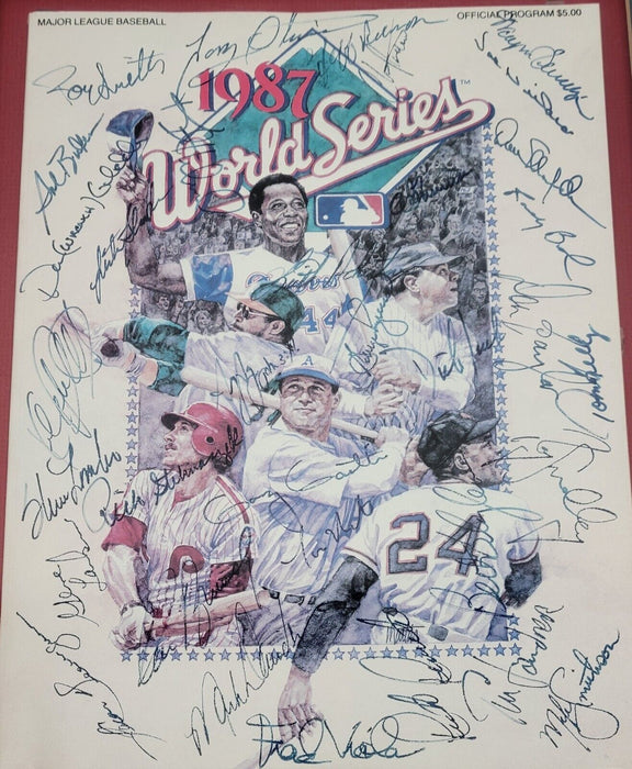 1987 Minnesota Twins World Series Champs Team Signed W.S. Program Beckett COA