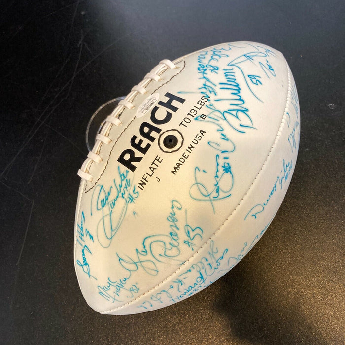 1989 New York Giants Team Signed Auto Football 40 Sigs Lawrence Taylor JSA COA