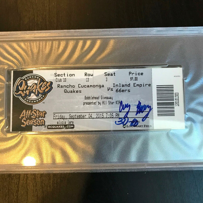 Cody Bellinger 30 Home Run 100 RBI Pre Rookie Signed Minor League Ticket PSA DNA