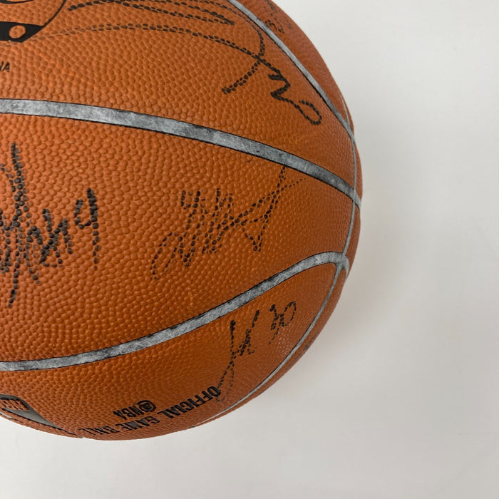 San Antonio Spurs Team Signed Game Used Basketball Tony Parker Ginobili Leonard