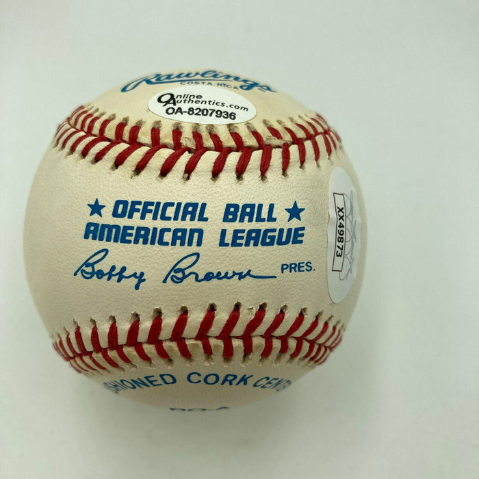 Beautiful Joe Dimaggio Signed Official American League Baseball JSA COA