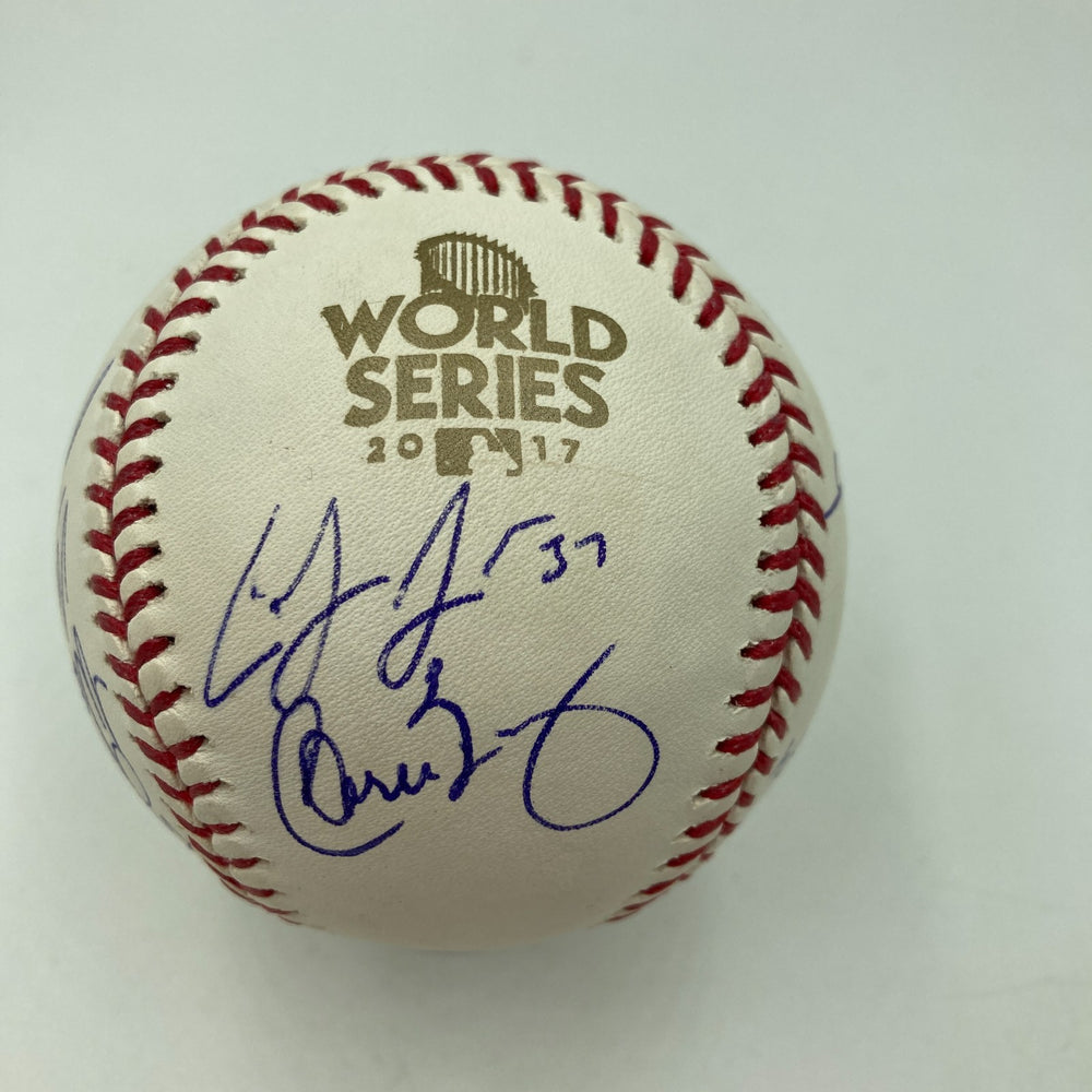 2017 Cleveland Indians Team Signed Official World Series Baseball JSA COA