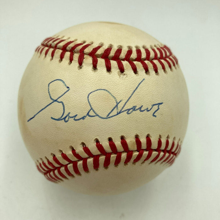 Gordie Howe Signed Official American League Baseball JSA COA