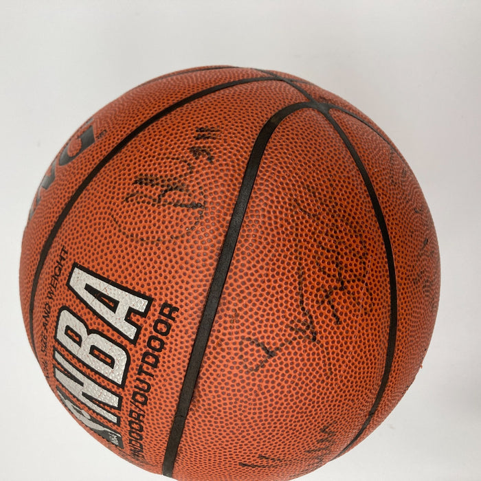 1998-99 San Antonio Spurs NBA Champs Team Signed Basketball Tim Duncan JSA COA