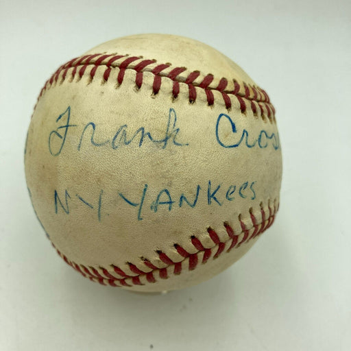 Frank Crosetti New York Yankees 1932-1968 Signed American League Baseball JSA